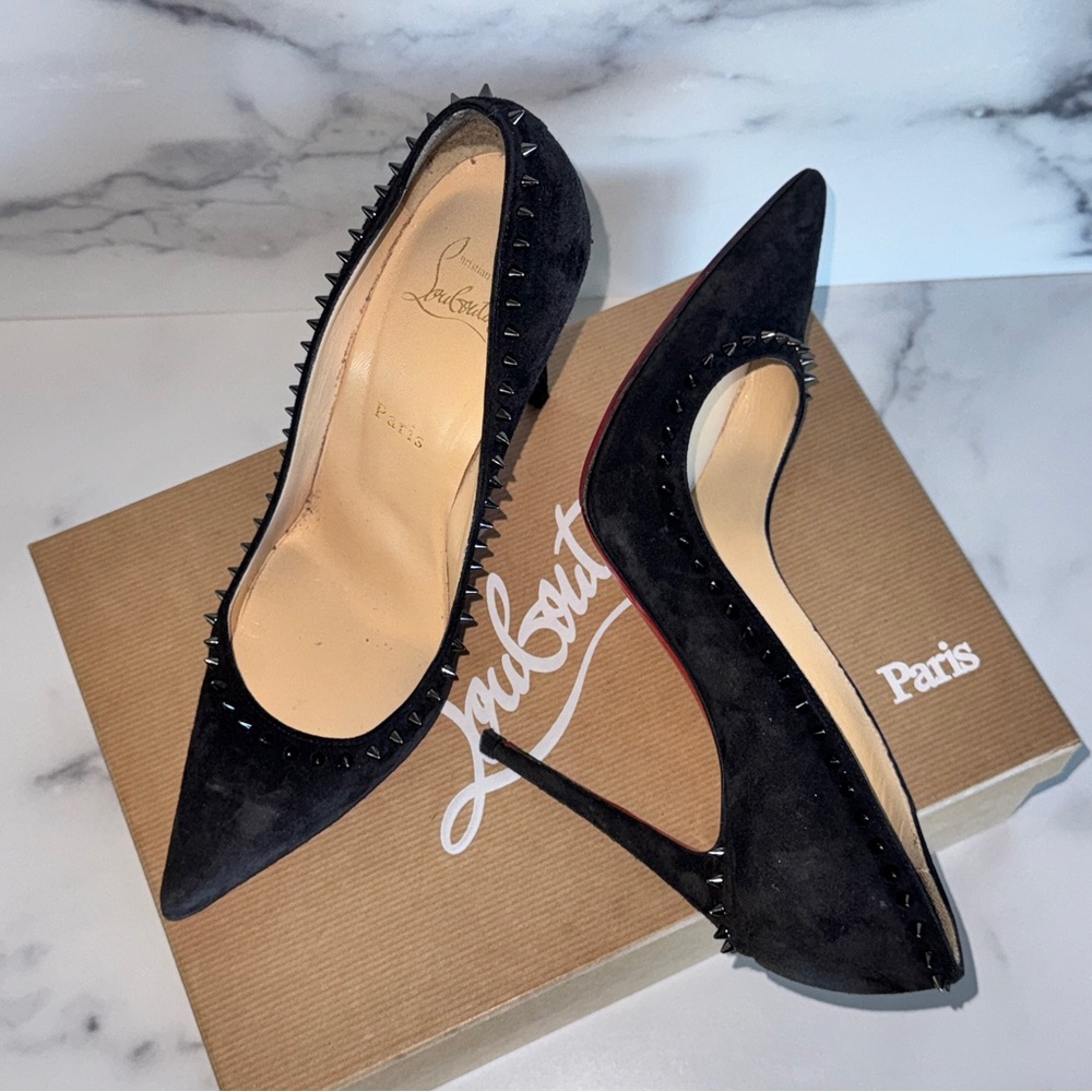 Christian Louboutin Anjalina Black Suede Pumps EU 38.5 / US 8.5